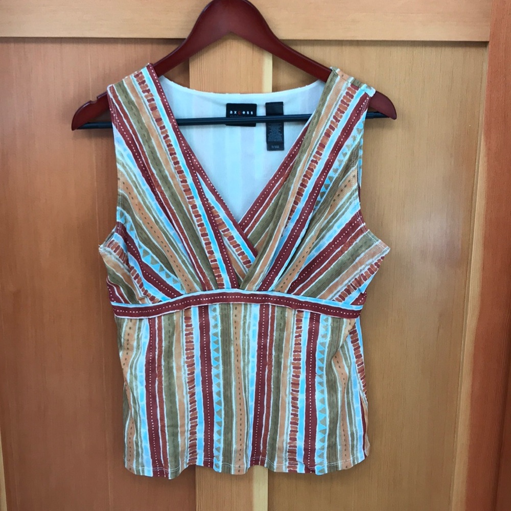 Sleeveless v-neck top